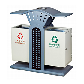 Contenedor de reciclaje de metal para exterior HW-134